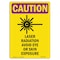 Signmission OSHA RADIATION Laser Radiation Avoid 14in X 10in Plastic, 10" W, 14" H, Portrait, CR-P-1014-V-10235 OS-CR-P-1014-V-10235 - alternate 1